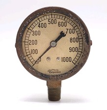 Vintage MARSH INSTRUMENT CO Gauge 0-1000 PSI Welding 