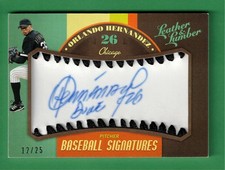 2019 Panini Leather & Lumber ORLANDO HERNANDEZ Auto Baseball Signatures 12/25