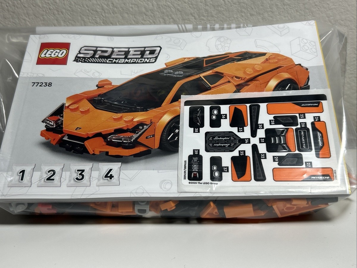 LEGO SPEED CHAMPIONS 77238 Lamborghini Revuelto Super Car Complete