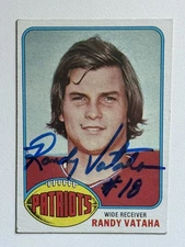 Randy Vataha 1976 Topps #499 Autographed Signed Auto New England Patriots 