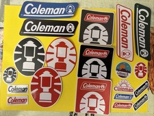 COLEMAN USA 20 Decal Sticker Set Assorted Sizes Licences Coleman Sticker Set