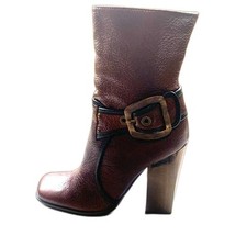 Vicini by Giuseppe Zanotti Leather Luxury Buckle Old Money Size 6 Made in Italy