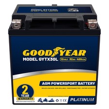 Goodyear GYTX30L 12V 32AH 400CCA Rechargeable High-Performance SLA AGM Battery