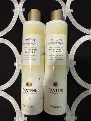 Shampoo Pantene Sulfate Free Castor Oil for Damage Repair - 9.6 fl oz 2 Pk. D9