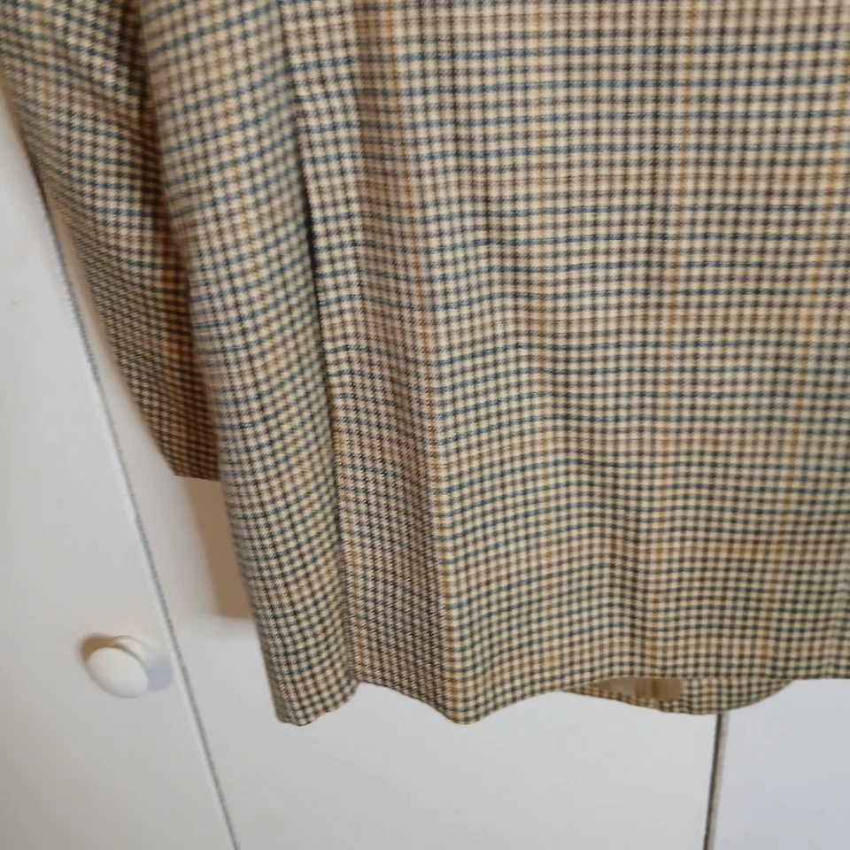 Abrigo deportivo Gianluca Isaia Napoli 100 % cachemir forrado seda 42R patrón a cuadros tostados Foto 4 de 4