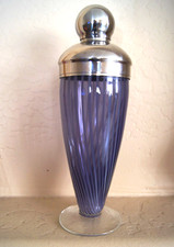 Vintage Art Deco Style Purple Swirl Glass Cocktail Shaker Pier 1