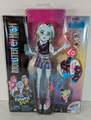 Monster High Frankie Stein G3 Reboot Doll & Pet Dog Watzie (NEW SEALED)