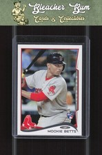 2014 Topps Update Mookie Betts Smiling in Dugout #US26 card