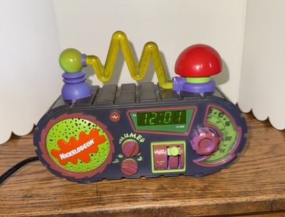 Nickelodeon 1995 Time Blaster Rise & Slime Alarm Clock Radio Works