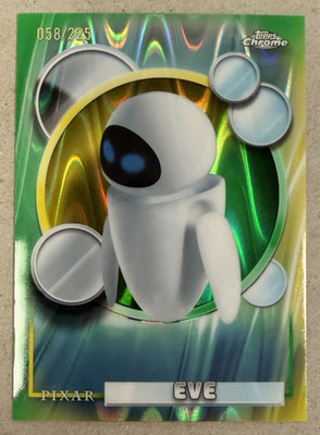 2026 Topps Chrome Disney - Wall-E - Eve #146 Yellow & Green Raywave 058/225