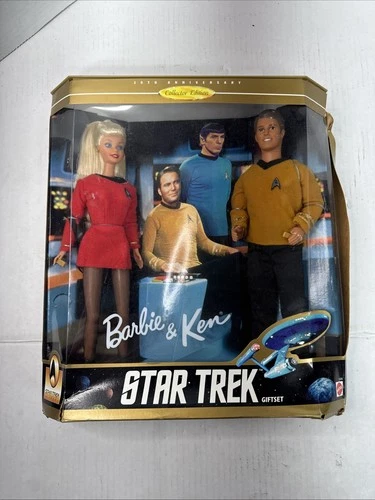 Vintage Star Trek Barbie and Ken 30th Anniversary Gift Set 1996 Damaged Box