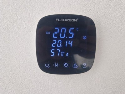 Floureon Thermostat programmierbar Digital Wandthermostat Raumthermostat schwarz