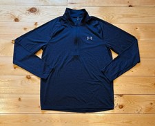 Under Armour Men's 1/4 Zip Pullover Size Medium Blue Loose Lightweight