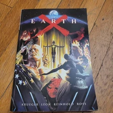 Signed! EARTH X TPB 1st Edition 2ND PRINTING VF MARVEL 2002 Alex Ross 