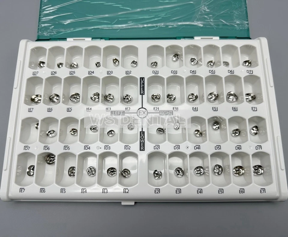 Kit de coronas molares primarias para niños dentales de acero inoxidable de 48 tamaños Foto 4 de 4