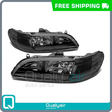 Headlights Jdm Black Housing Clear Corner For 1998-2002 Honda Accord 2dr 4dr Headlights Jdm Black Housing Clear Corner For 1998-2002 Honda Accord 2dr 4dr