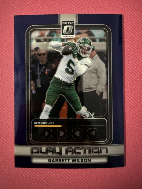 2025 Donruss Optic #2 Garrett Wilson Play Action Purple Stars /25
