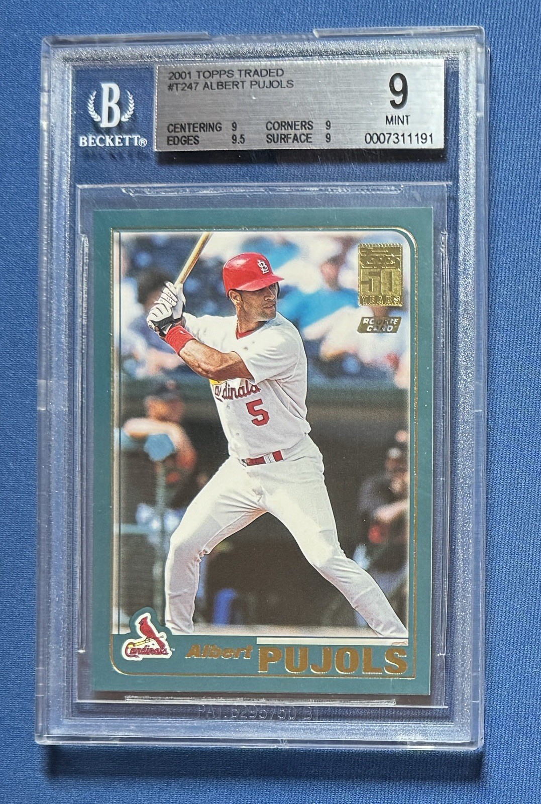 2001 Topps Traded Albert Pujols BGS 9 RC Cardinals #T247