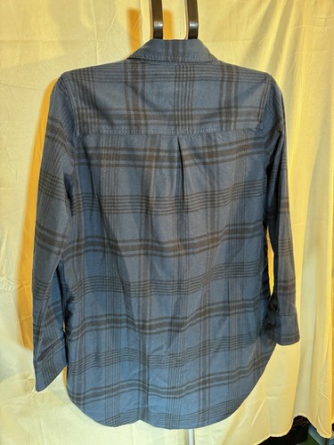 Carhartt Rugged Flex Women’s Flannel Shirt Size L 14-16 Long Sleeve Blue Plaid - Picture 2 of 13