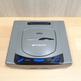 SEGA SATURN Gray console & Virtua Gun with Box, 5 Games & 1 controller Japanese