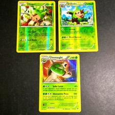 Pokemon Chespin 9/162 Quilladin 13/146 Chesnaught 11/162 Reverse Holo Card Lot