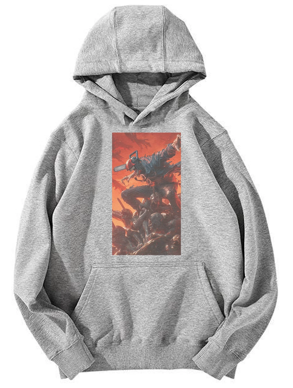 Chainsaw Action Scene Anime Graphic Hoodie