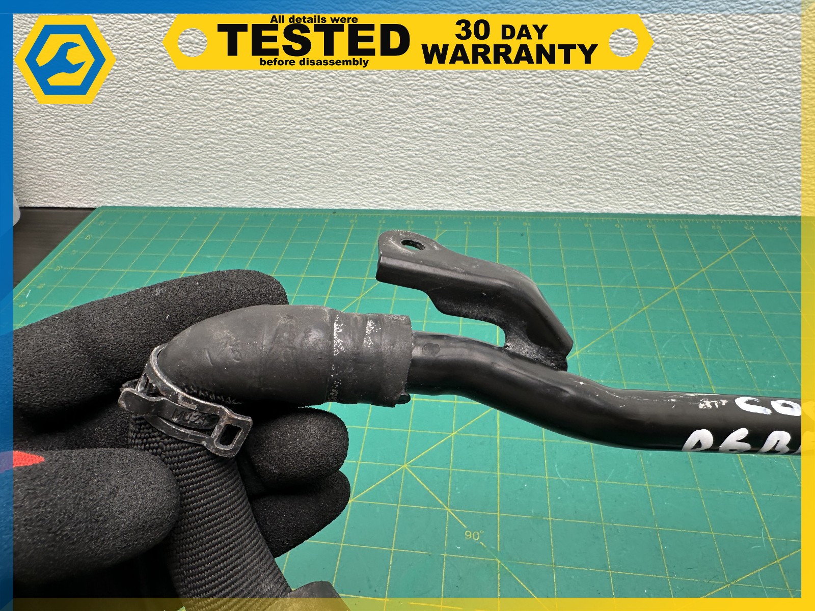 03-18 BENTLEY CONTINENTAL 6.0L FRONT COOLANT WATER HOSE TUBE PIPE OEM
