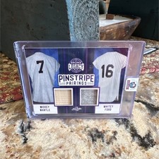 Leaf 2024 Bronx Legacy #PP-6 Mantle Ford Yankees Pinstripe Pairings Card