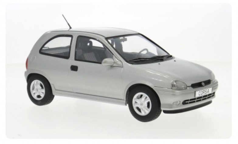 Opel Corsa B GSI 1993 1/18 miniature de collection grise MCG MDG18515 youngtimer miniature voiture