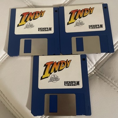 Vintage Indiana Jones Graphic Adventure IBM Tandy  PC 3.5'' Disks Indy Set Of 3