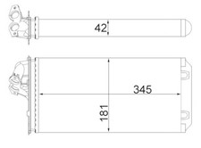 MAHLE Wärmetauscher Heizungskühler Innenraumheizung BEHR AH 64 000S