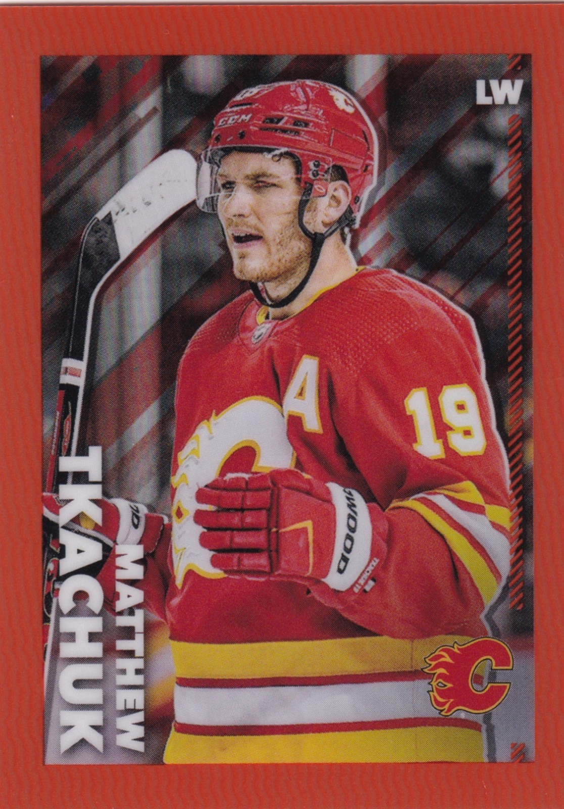 2022-23 Topps Chrome NHL Sticker Orange #83 Matthew Tkachuk /25