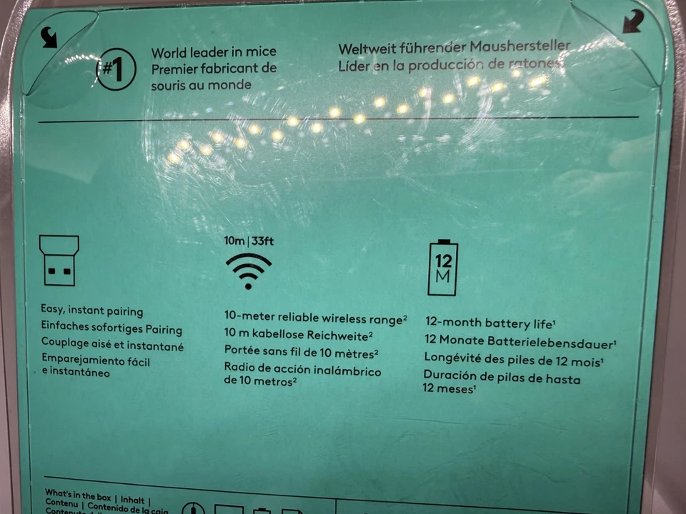 Logitech M185 Wireless Optical Mouse with USB Mini receiver PC Laptop 910-002235 - Image 3 of 4
