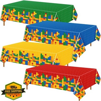 Oudain 4pc Building Block Tablecloths Multicolor 54x108