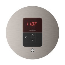 Mr Steam iTempo Round Steam Shower Control and Steamhead in Brushed Nickel