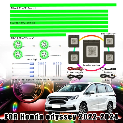 Atmosphere Lamp Kit for honda odyssey 2022-2024 Interior Car RGB Lights deal from eBay