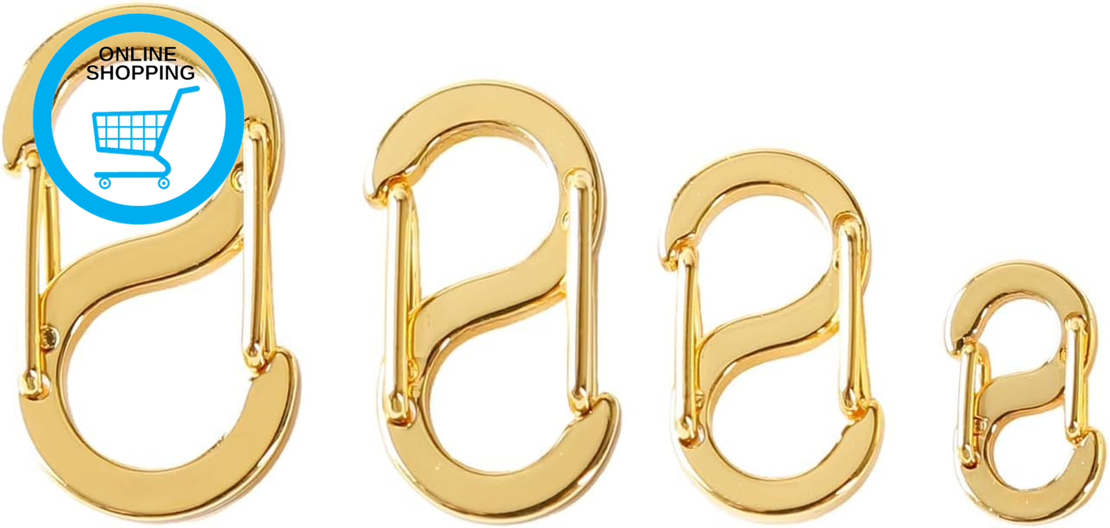 Double Opening Lobster Clasp Set-4Pcs Necklace Clasps Bracelet Connectors Chain