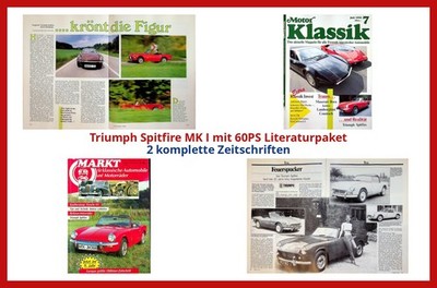 Triumph Spitfire MK I mit 60PS Literaturpaket - 2 komplette Zeitschriften