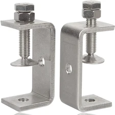 Heavy Duty Stainless Steel C Clamps 2 1/2 Inch for WoodWorking, Small U Clamp...