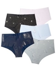 Lot 5 Victoria  s Secret sz M No-Show Cheeky Tanga Panty Bundle Pack Cheekster