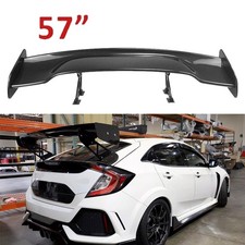 Rear Trunk Spoiler Lip Wing Carbon Fiber Color 57inch For Honda Civic Hatchback Rear Trunk Spoiler Lip Wing Carbon Fiber Color 57inch For Honda Civic Hatchback