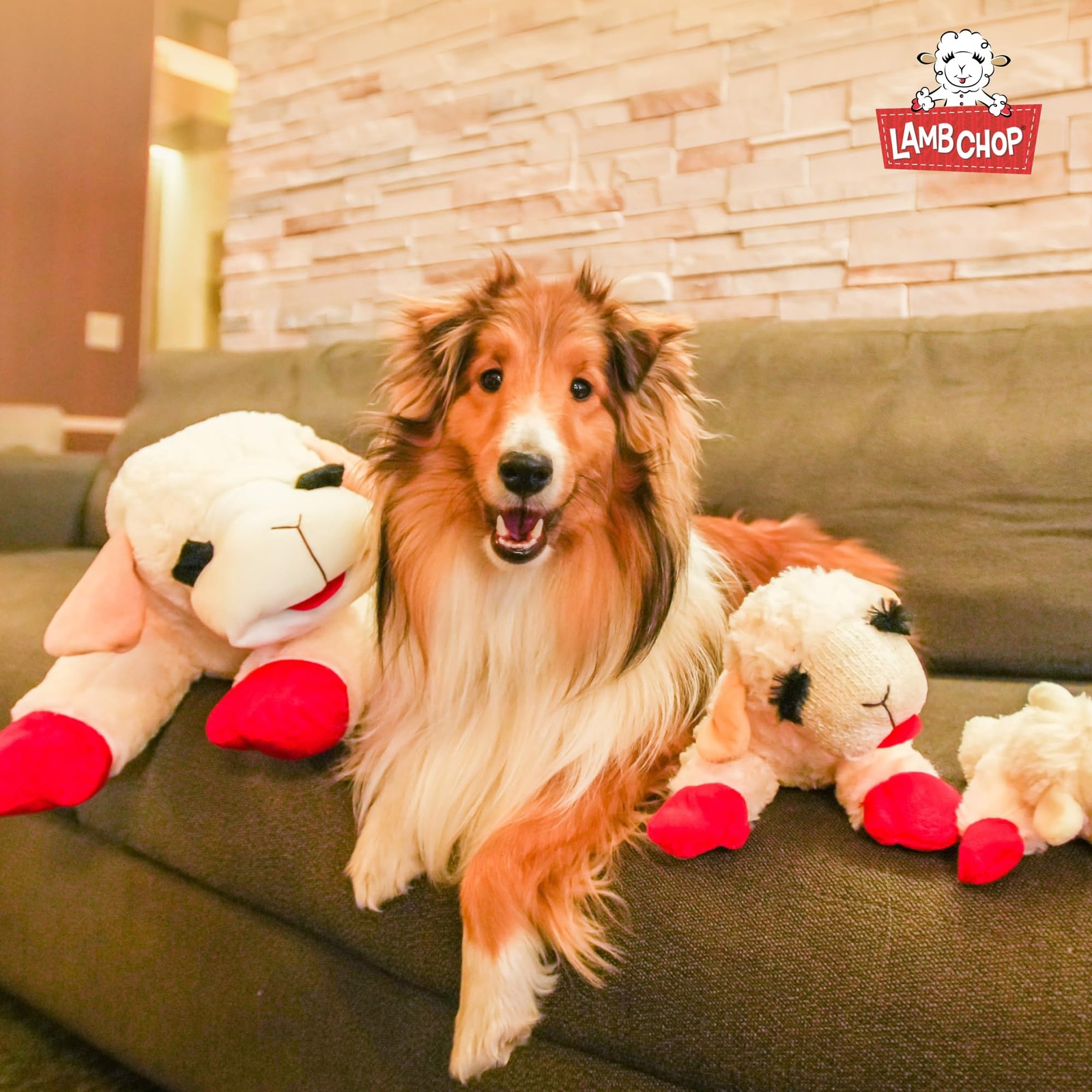 Multipet Lamb Chop Dog Plush Toy - Squeaky for All Dogs 24" Jumbo, white 