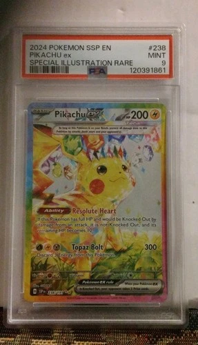 Pokémon Surging Sparks Pikachu ex 238/191 Special Illustration Rare Holo PSA 9