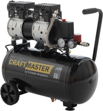 SCHNEIDER CRAFTMASTER Compressore Mobile Silenzioso Senza Olio Serbatoio Da 24 L