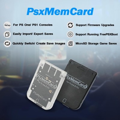 PSxMemCard PS1 Memory Card - Supports Firmware Upgrade, Saves Game