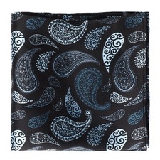Paisley Silk Pocket Square for Men Suit Handkerchief for Tux Wedding Prom