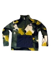 Adidas Boys XL 18/20 Camo Fleece Quarter Zip Pullover Kangaroo Pocket