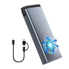 20 Gbit/S M.2 SSD-Gehäuse mit Lüfter USB-C 3.1 Dual Protocol High-Speed Ext1920