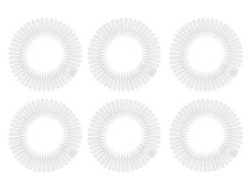 6 PCS Plastic Stretchy Circle Flexible Comb Teeth One Size, Transparent