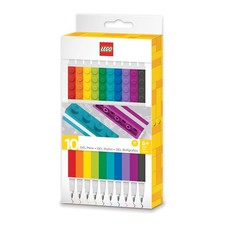 LEGO Stationery 10 Pack Gel Pens 53100 , Ages 6 , includes 10 gel pens